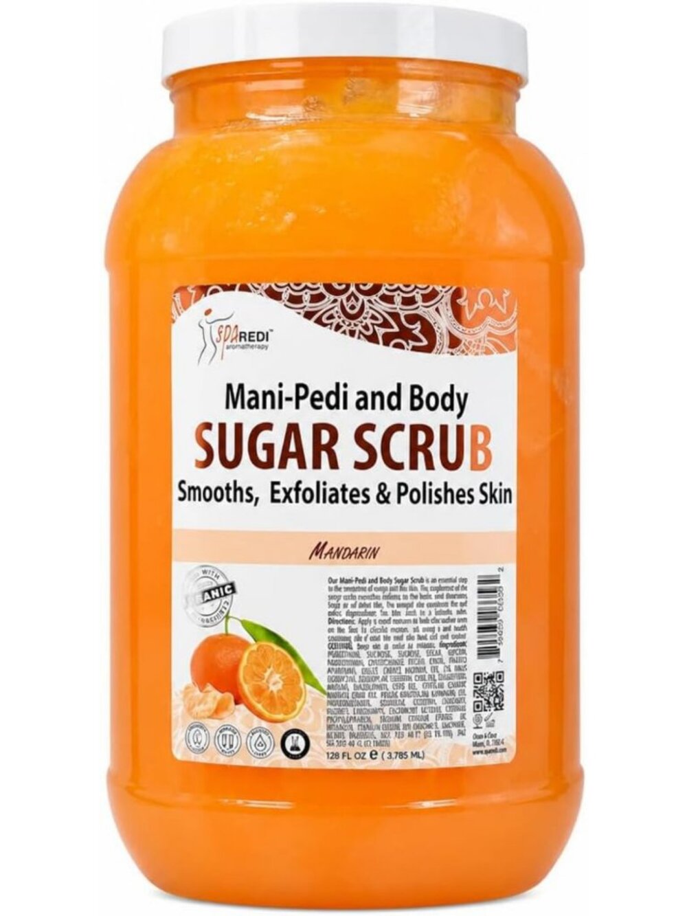 Mandarin Sugar Body Scrub for Deep Hydration - 128 oz Spa & Home Essential